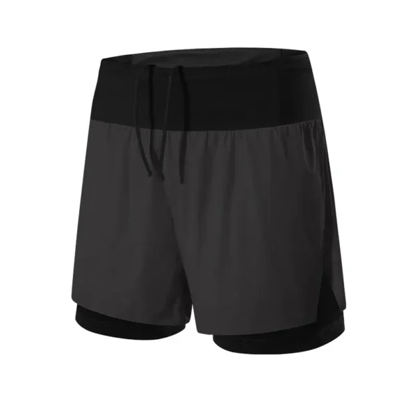 Cross Country Running Sports Shorts Men Summer Outdoor Marathon Fitness Basketball Double Layer Fake Two Piece Running Quick Dry Shorts - Image 3