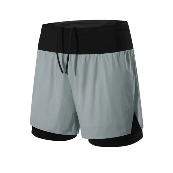 Cross Country Running Sports Shorts Men Summer Outdoor Marathon Fitness Basketball Double Layer Fake Two Piece Running Quick Dry Shorts - Image 2