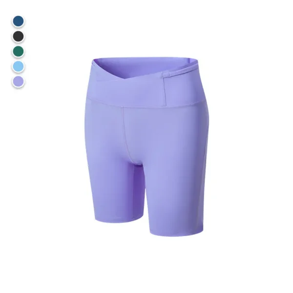 High waisted hip lifting fitness five leggings female professional yoga pants running sports shorts outside cycling compression pants - Image 4