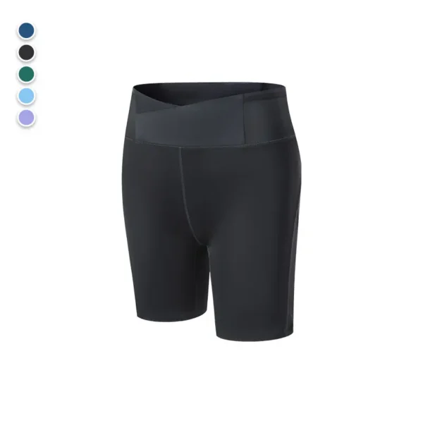 High waisted hip lifting fitness five leggings female professional yoga pants running sports shorts outside cycling compression pants - Image 6
