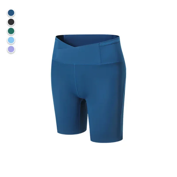 High waisted hip lifting fitness five leggings female professional yoga pants running sports shorts outside cycling compression pants - Image 5