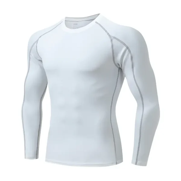 Men's Fitness Clothing Marathon Running Sports Training Quick Dry Breathable Long Sleeve Stretch PRO Tights - Image 7