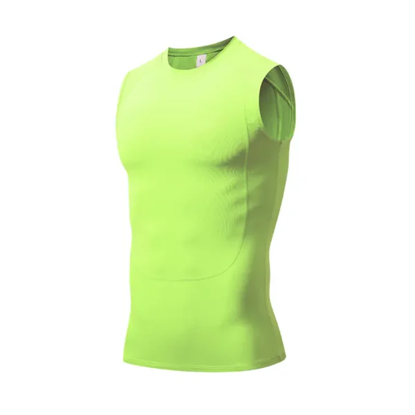 Summer quick-drying fitness shaping undershirt men outdoor basketball marathon breathable sleeveless sports training compression undershirt - Image 6