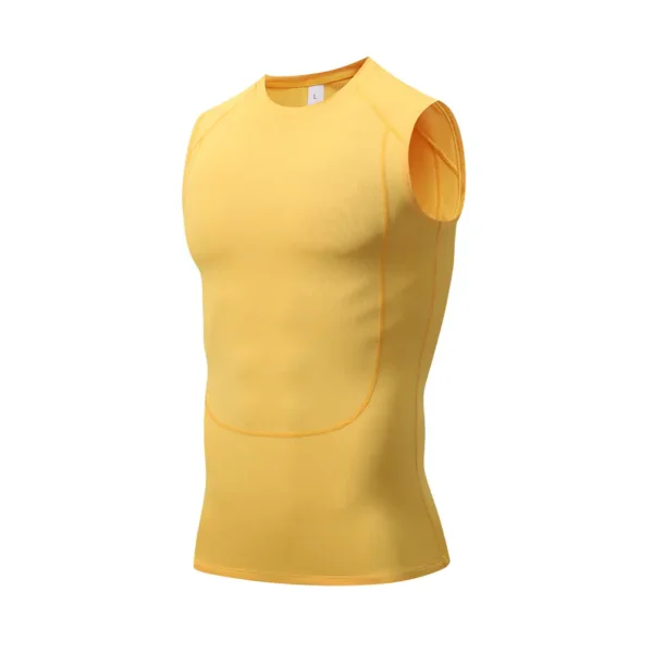 Summer quick-drying fitness shaping undershirt men outdoor basketball marathon breathable sleeveless sports training compression undershirt - Image 3