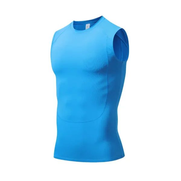 Summer quick-drying fitness shaping undershirt men outdoor basketball marathon breathable sleeveless sports training compression undershirt - Image 4