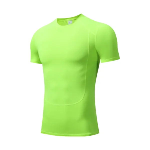 Tight fitness training T-shirt men's outdoor basketball sports quick-drying elastic compression shapewear tummy tuck - Image 2