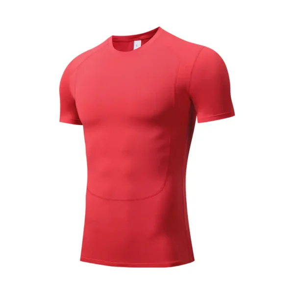 Tight fitness training T-shirt men's outdoor basketball sports quick-drying elastic compression shapewear tummy tuck - Image 7