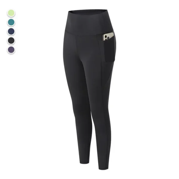 Yoga leggings women lift buttocks high waist belly nude outside wear quick dry fitness pants running high elastic sports pants - Image 6