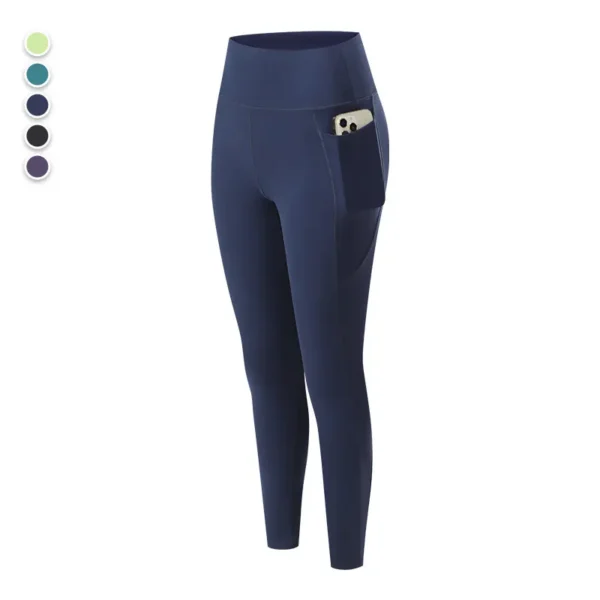Yoga leggings women lift buttocks high waist belly nude outside wear quick dry fitness pants running high elastic sports pants - Image 2
