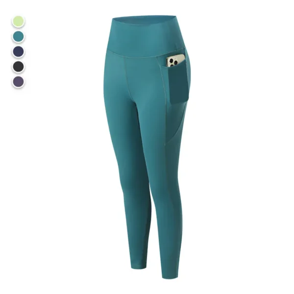 Yoga leggings women lift buttocks high waist belly nude outside wear quick dry fitness pants running high elastic sports pants - Image 3
