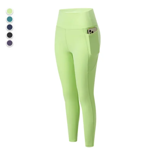 Yoga leggings women lift buttocks high waist belly nude outside wear quick dry fitness pants running high elastic sports pants - Image 4