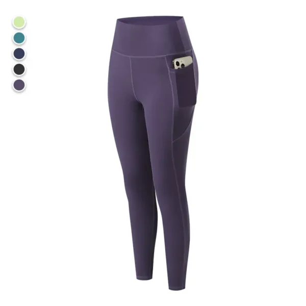 Yoga leggings women lift buttocks high waist belly nude outside wear quick dry fitness pants running high elastic sports pants - Image 5