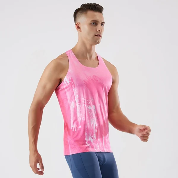 Marathon Running Vest Men Summer Sleeveless Tees Loose Exercise Quick-dry Breathable Tops Fitness Waistcoat Athletics Tracksuit - Image 4