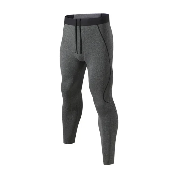 Autumn And Winter Velvet Men's Sports Tight Trousers Warm Bottoming Training Pants High Elastic Breathable Running Pants - Image 3