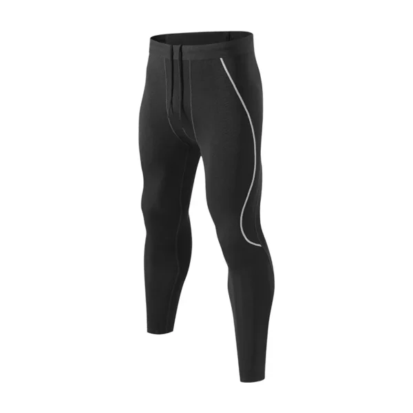 Autumn And Winter Velvet Men's Sports Tight Trousers Warm Bottoming Training Pants High Elastic Breathable Running Pants - Image 2