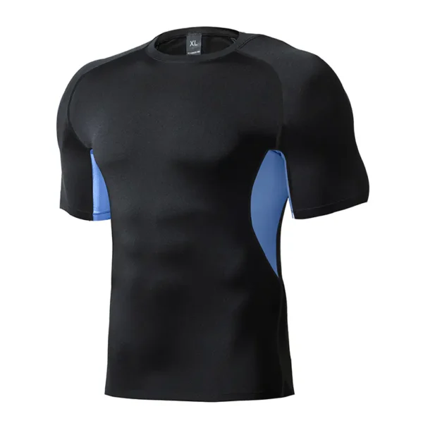 Spring and summer PRO high elasticity fitness clothing for men Cross-country color collision quick-drying tights running fitness sports training clothes - Image 6